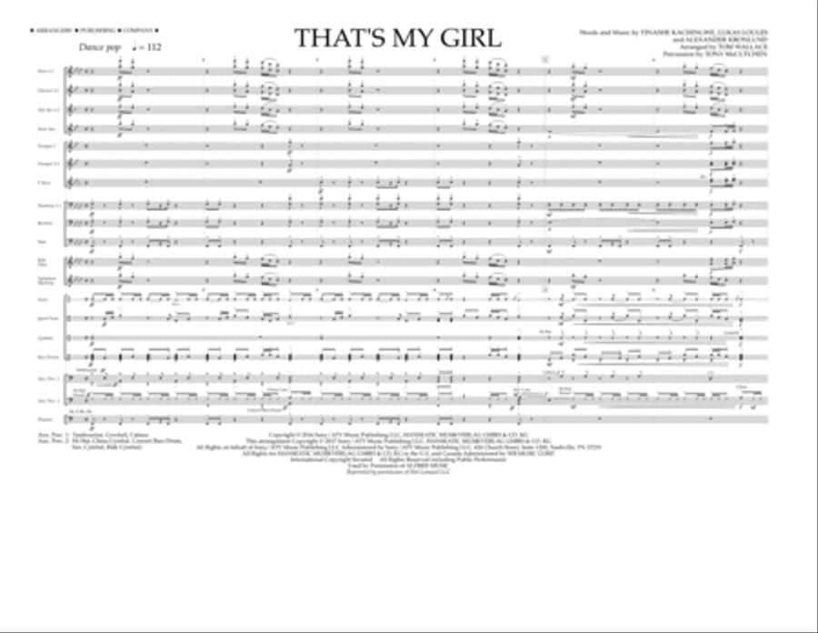 That's My Girl - Full Score Marching Band scores gallery preview page 1