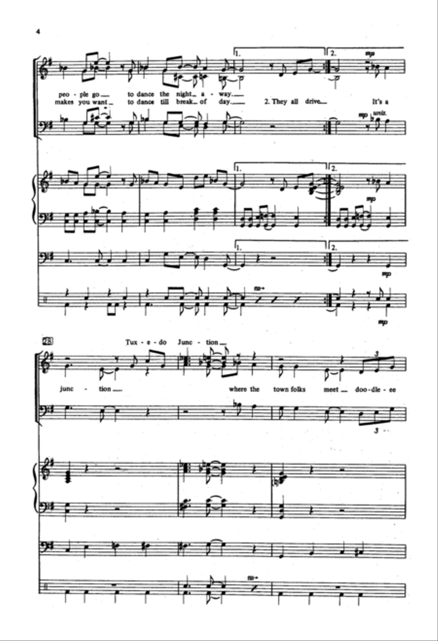 Tuxedo Junction Tuxedo Junction Divisi scores gallery preview page 4