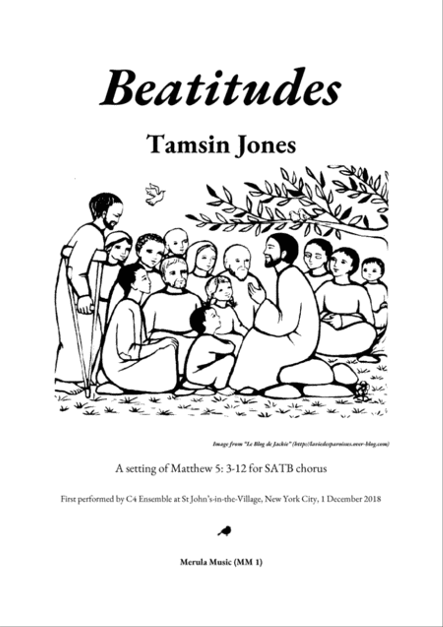 Beatitudes 4-Part scores gallery preview page 1