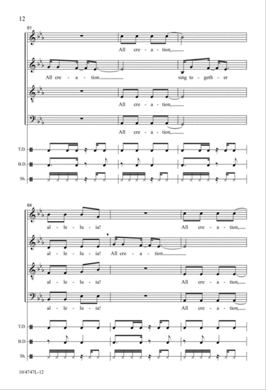 African Psalm 4-Part scores gallery preview page 12