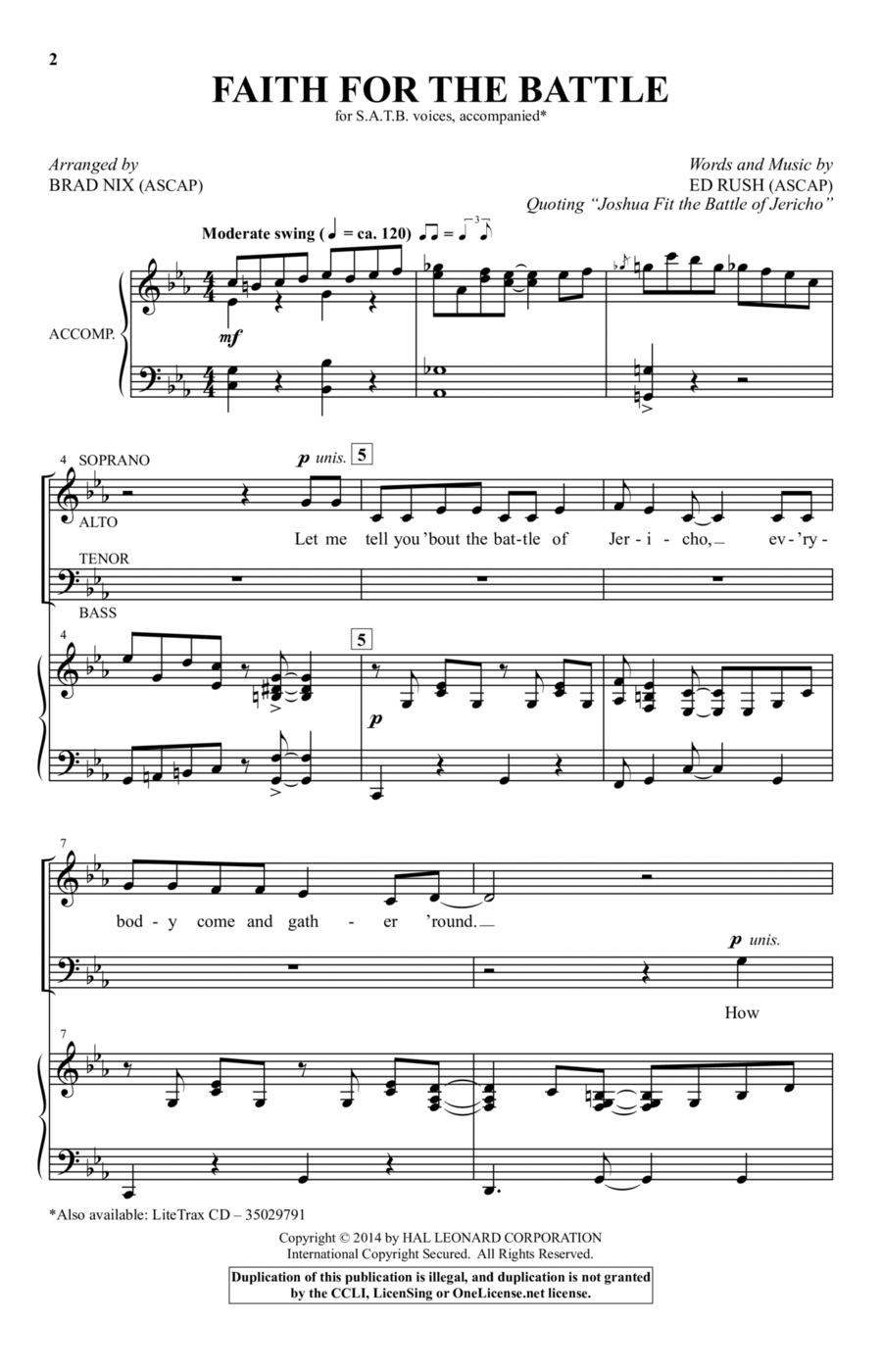 Faith For The Battle Faith For The Battle 4-Part scores gallery preview page 1