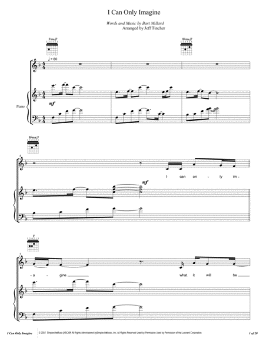 I Can Only Imagine Voice scores gallery preview page 2