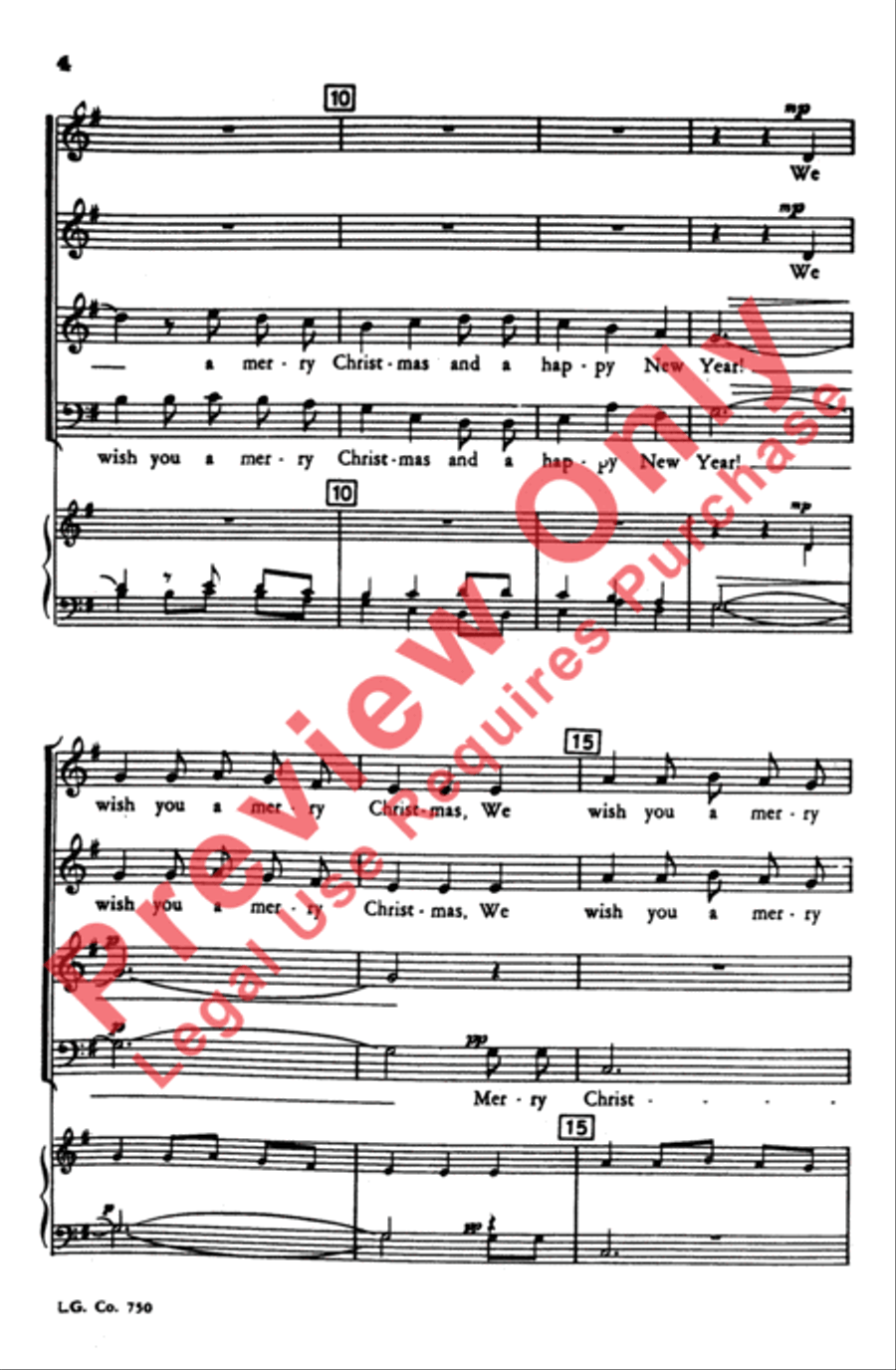 We Wish You a Merry Christmas We Wish You a Merry Christmas 4-Part scores gallery preview page 3