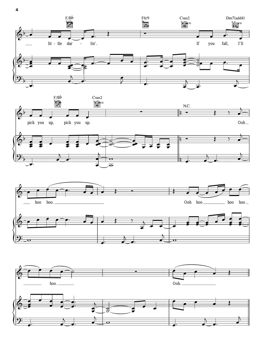 The Horses Piano, Vocal, Guitar scores gallery preview page 4