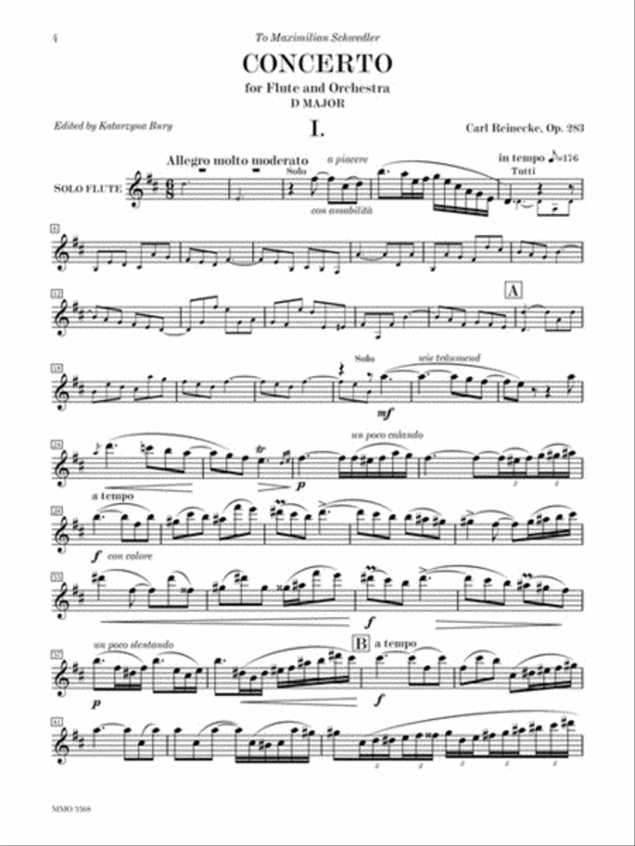 Reinecke – Concerto for Flute & Orchestra & Ballade for Flute & Orchestra Flute scores gallery preview page 3