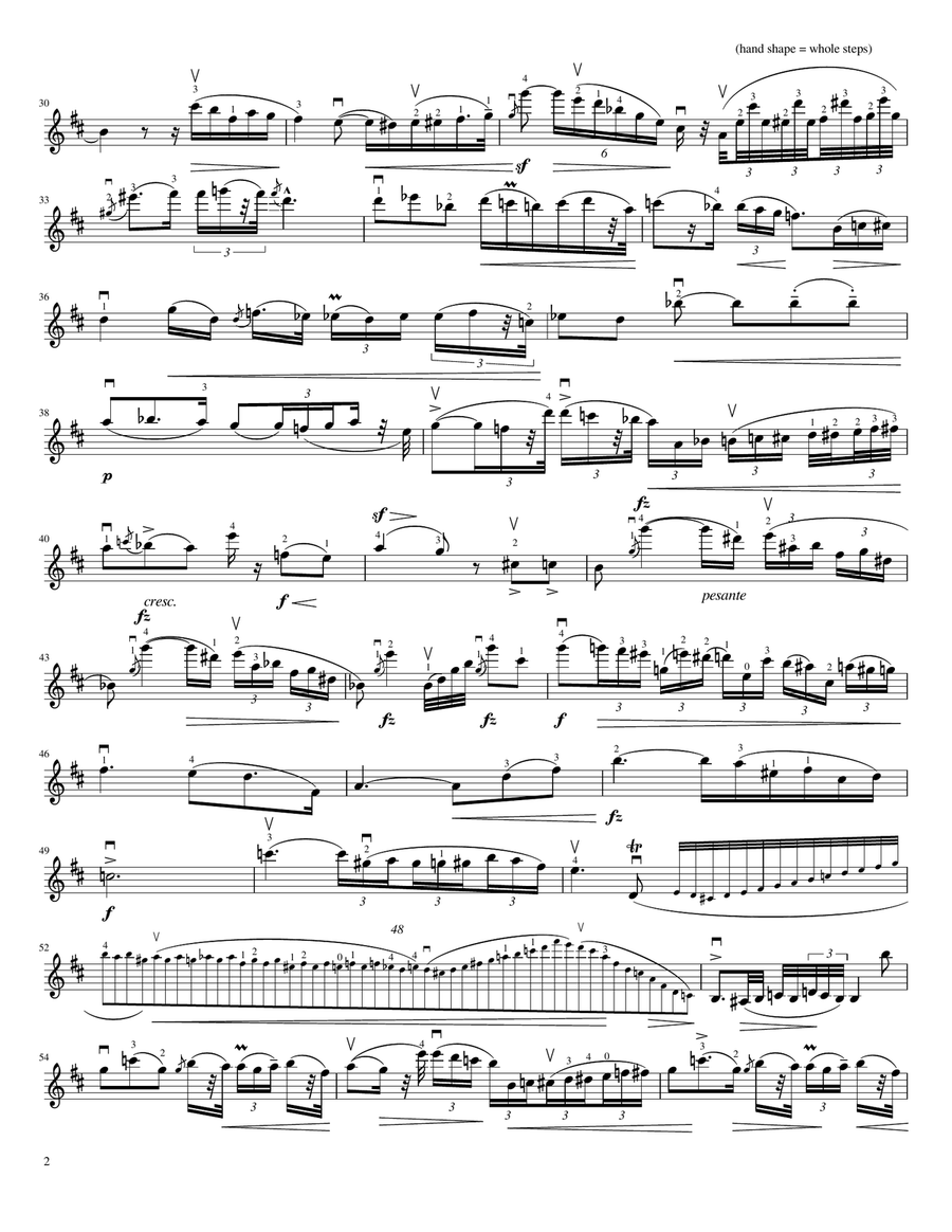 Chopin, Nocturne in D Major, Op. 27 no. 2, for Intermediate Violin Violin Solo scores gallery preview page 2