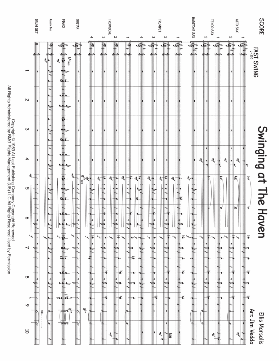 Swinging At The Haven Jazz Ensemble scores gallery preview page 1