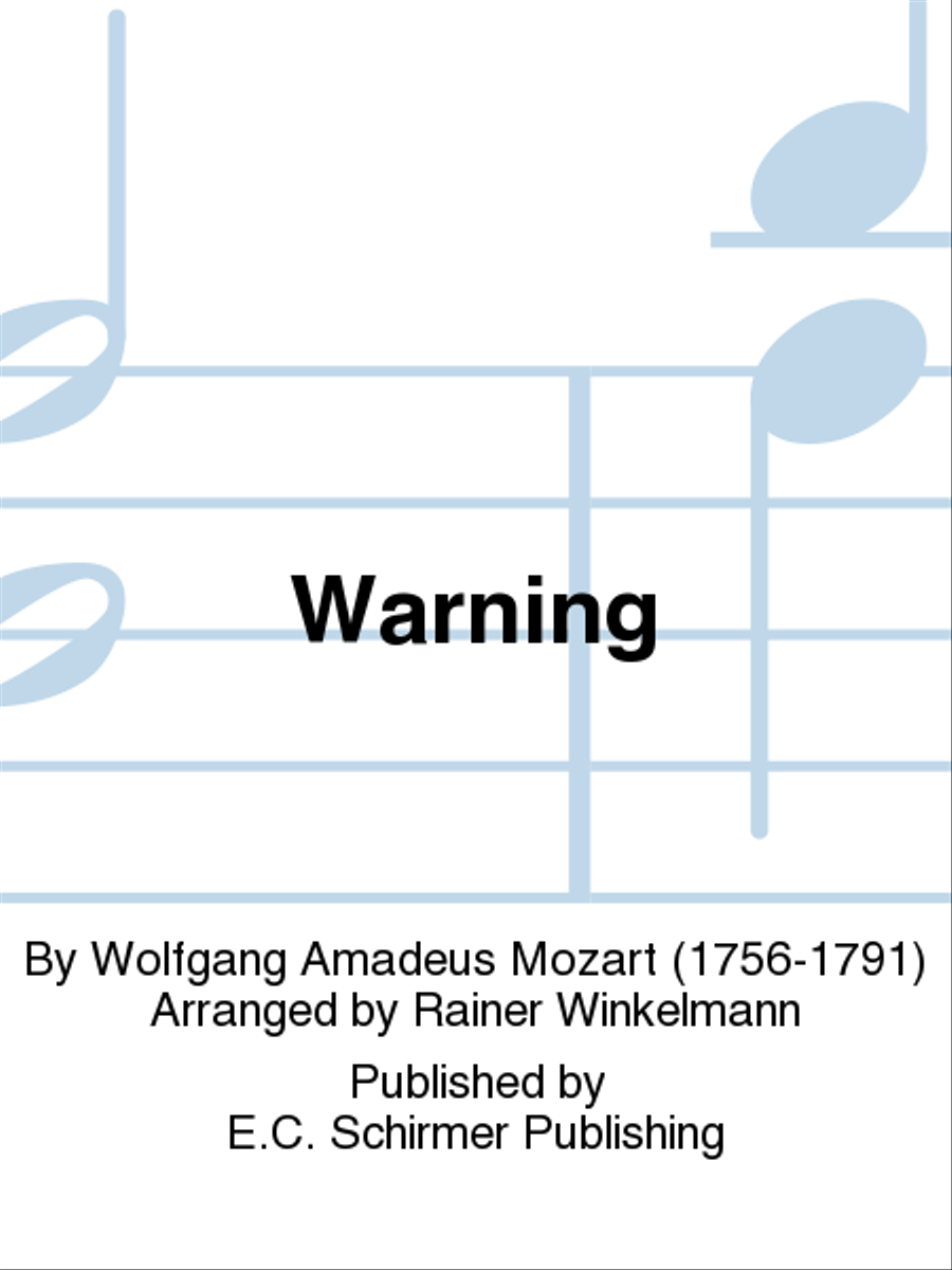 Warning (Warnung), K 433 TTBB scores gallery preview page 1