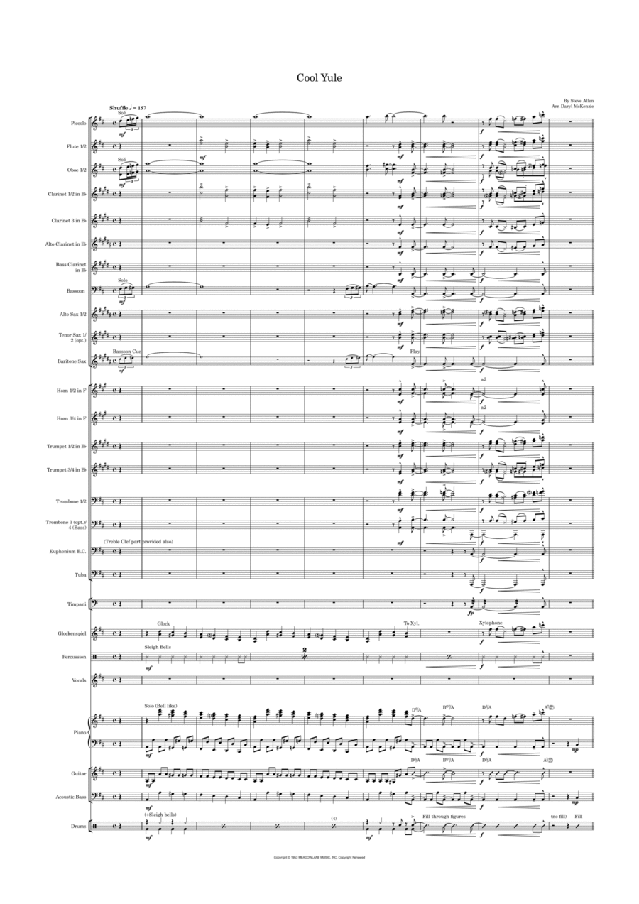Cool Yule Cool Yule Concert Band scores gallery preview page 1