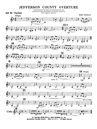 Jefferson County Overture: 2nd B-flat Clarinet