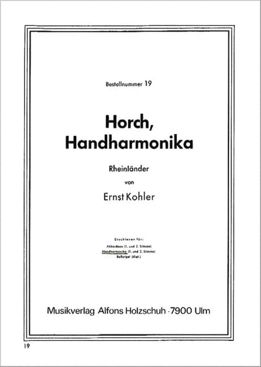 Horch Handharmonika! Rheinländer Accordion scores gallery preview page 1