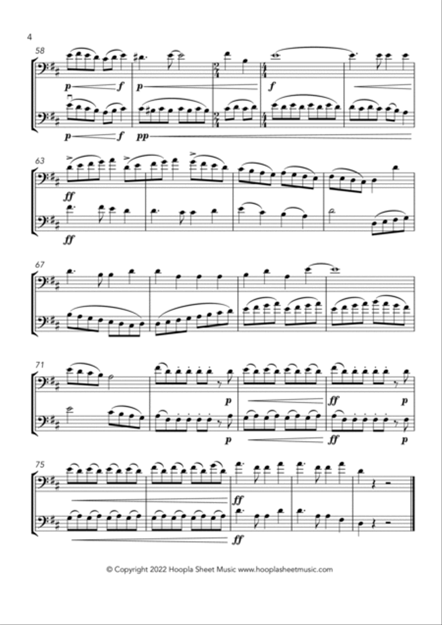 America the Beautiful (Fantasy) String Duet scores gallery preview page 4