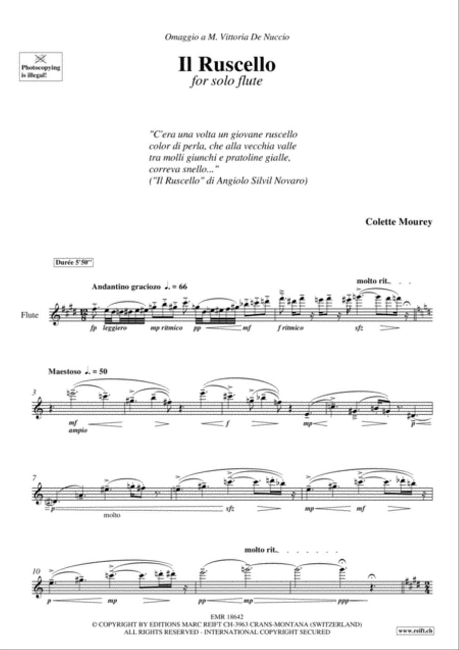 Il Ruscello Flute Solo scores gallery preview page 3