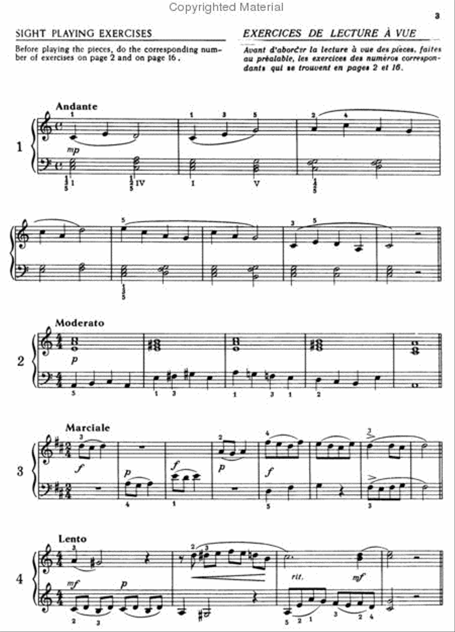 Practical Sight Reading Exercises for Piano Students, Book 6 Piano Method scores gallery preview page 3