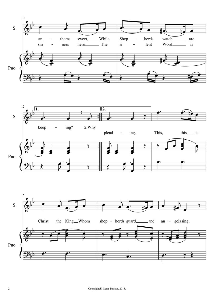 What Child is This, for soprano and piano, G minor/ A minor Soprano Voice scores gallery preview page 2