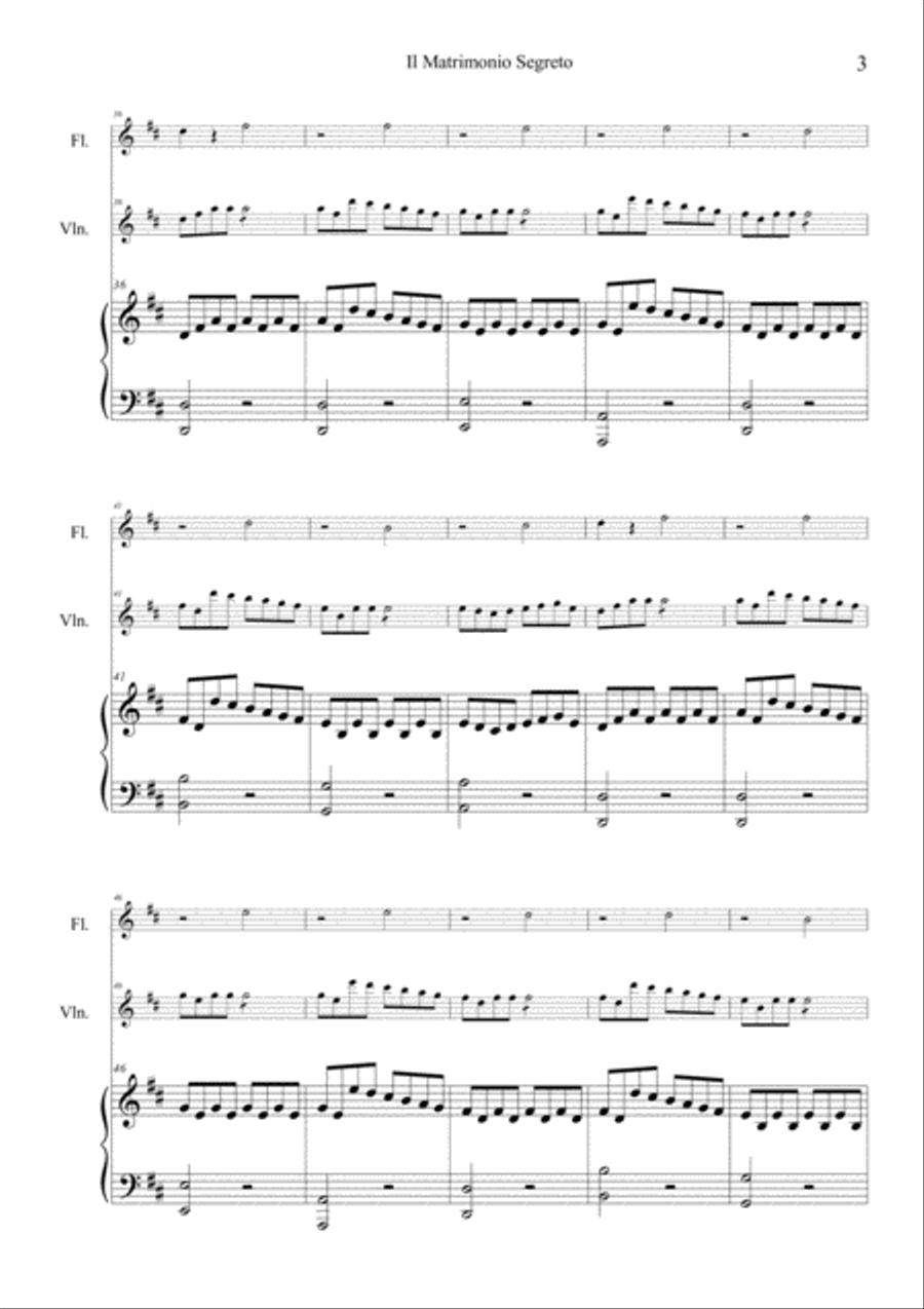 Cimarosa Il Matrimonio Segreto Ouverture Small Ensemble scores gallery preview page 4