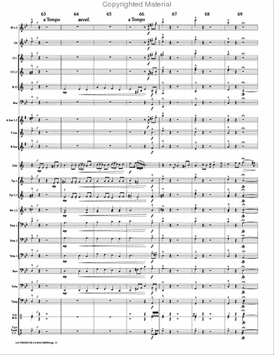 La Virgen de la Macarena La Virgen de la Macarena Concert Band scores gallery preview page 16