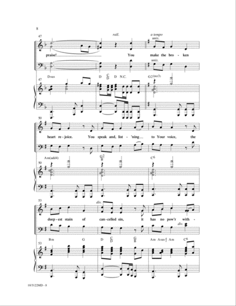 A Thousand Tongues to Sing Your Praise 4-Part scores gallery preview page 7
