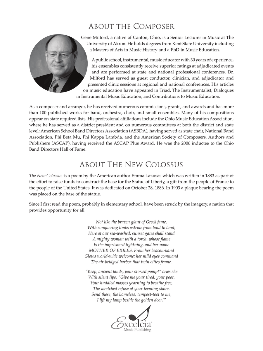 The New Colossus March Concert Band scores gallery preview page 3