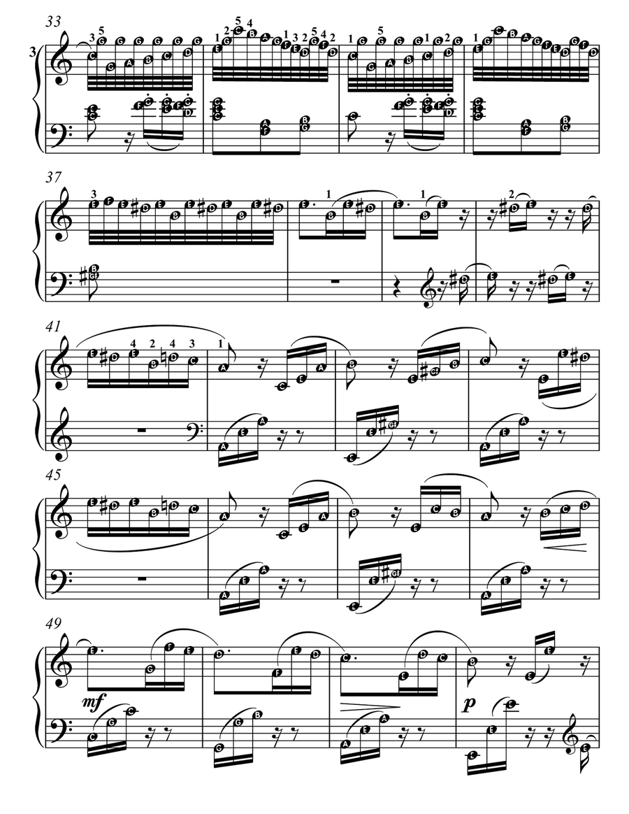Fur Elise Intermediate Piano Sheet Music Easy Piano scores gallery preview page 4