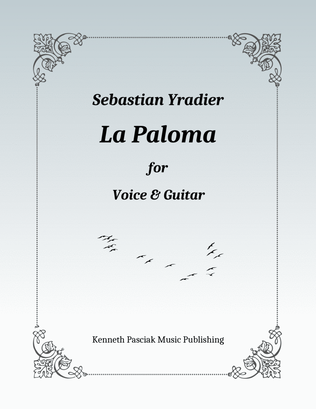 Book cover for La Paloma (for Voice & Guitar)