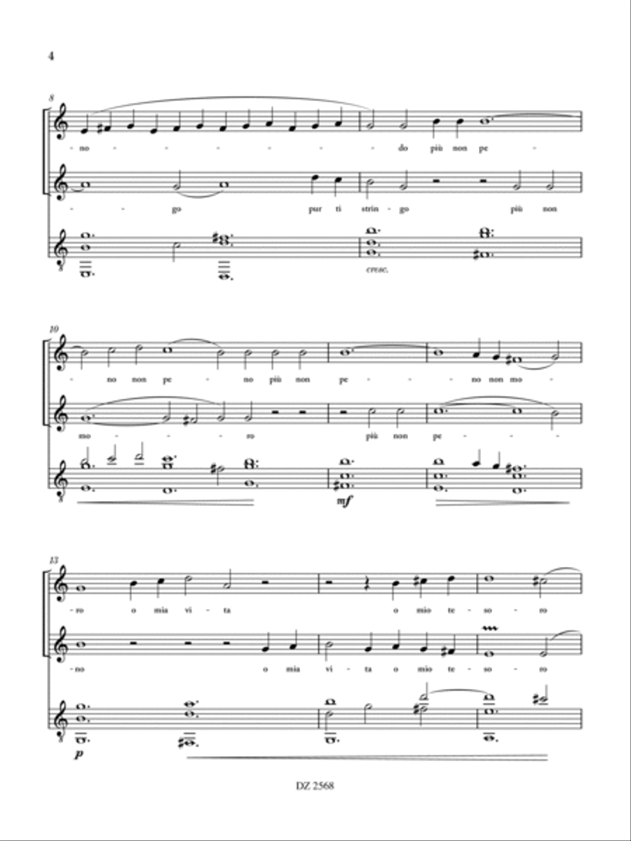 Pur ti miro Classical Guitar scores gallery preview page 4