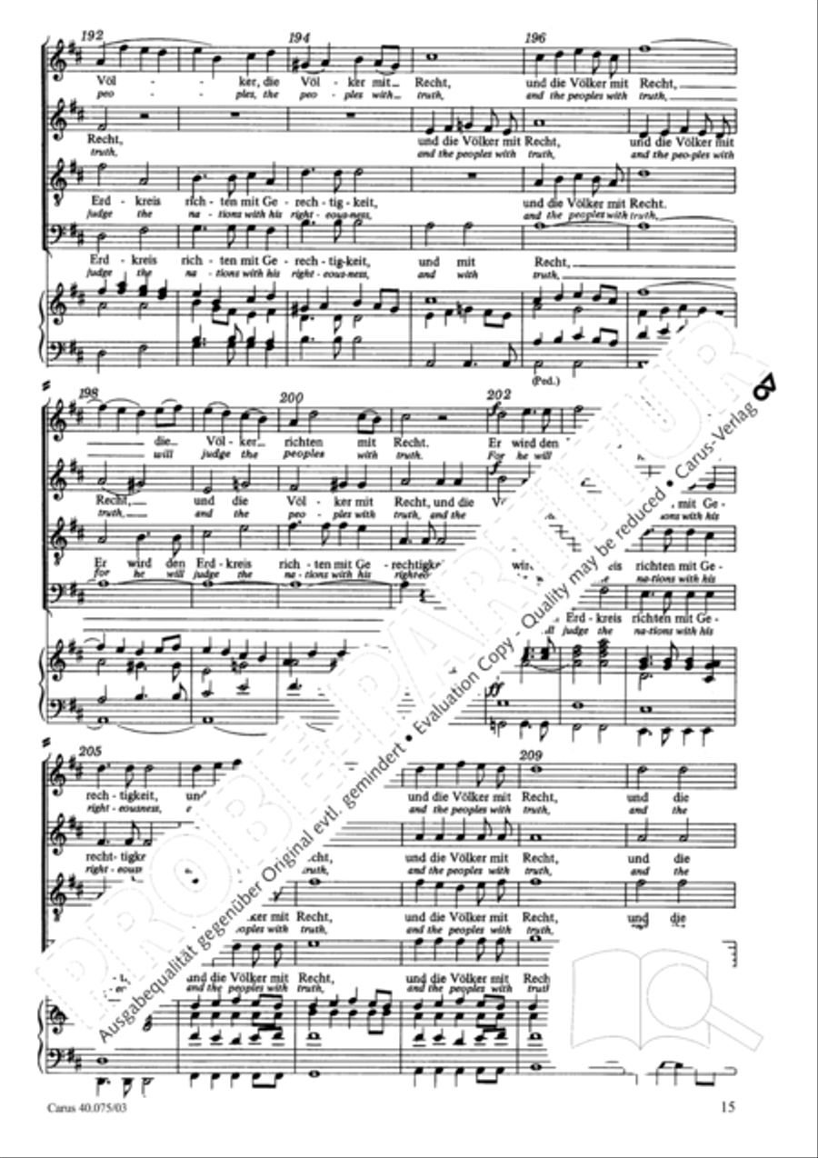 Psalm 98 (Der 98. Psalm) Psalm 98 (Der 98. Psalm) 4-Part scores gallery preview page 16