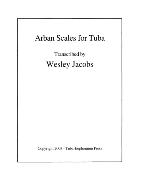 Arban Scales for Tubas