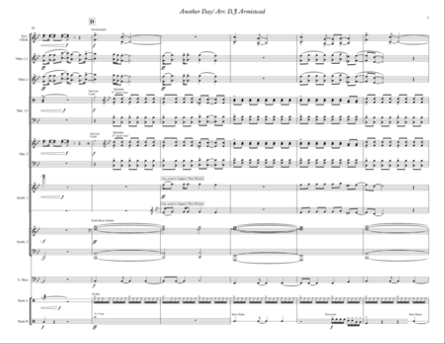 Another Day Percussion Ensemble scores gallery preview page 5