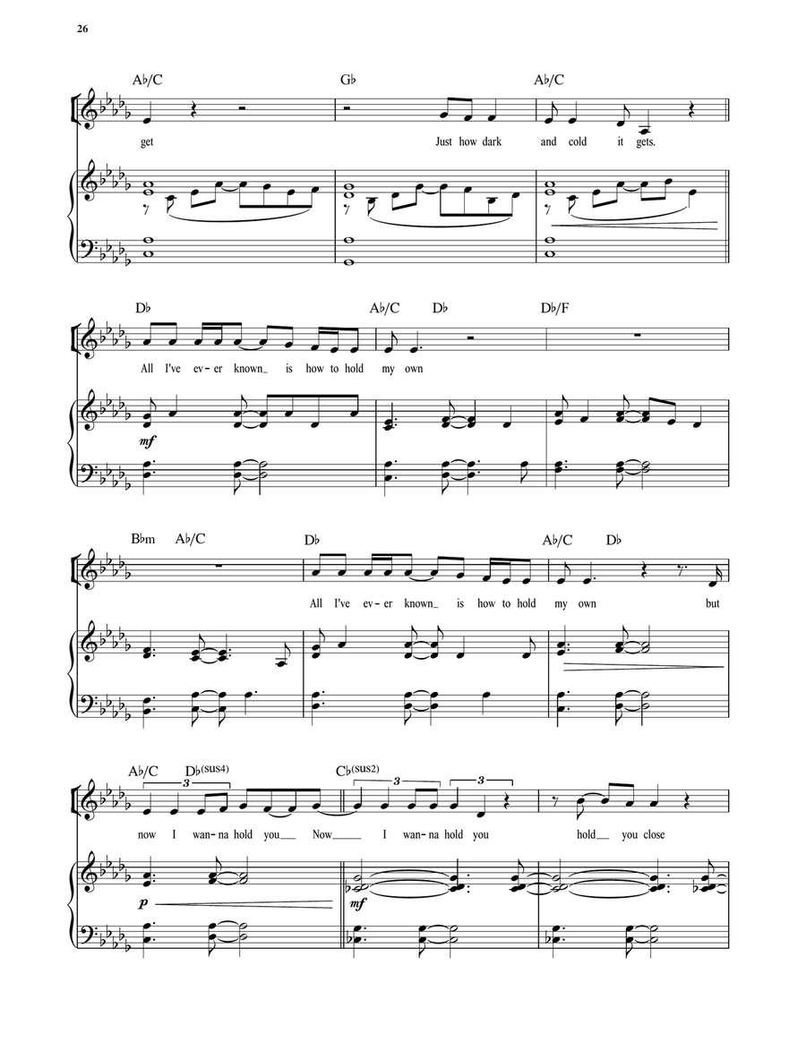 All I've Ever Known (from Hadestown) Voice scores gallery preview page 4