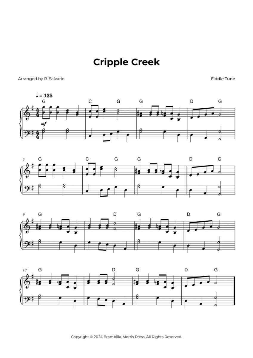 Cripple Creek - Intermediate Piano image number null
