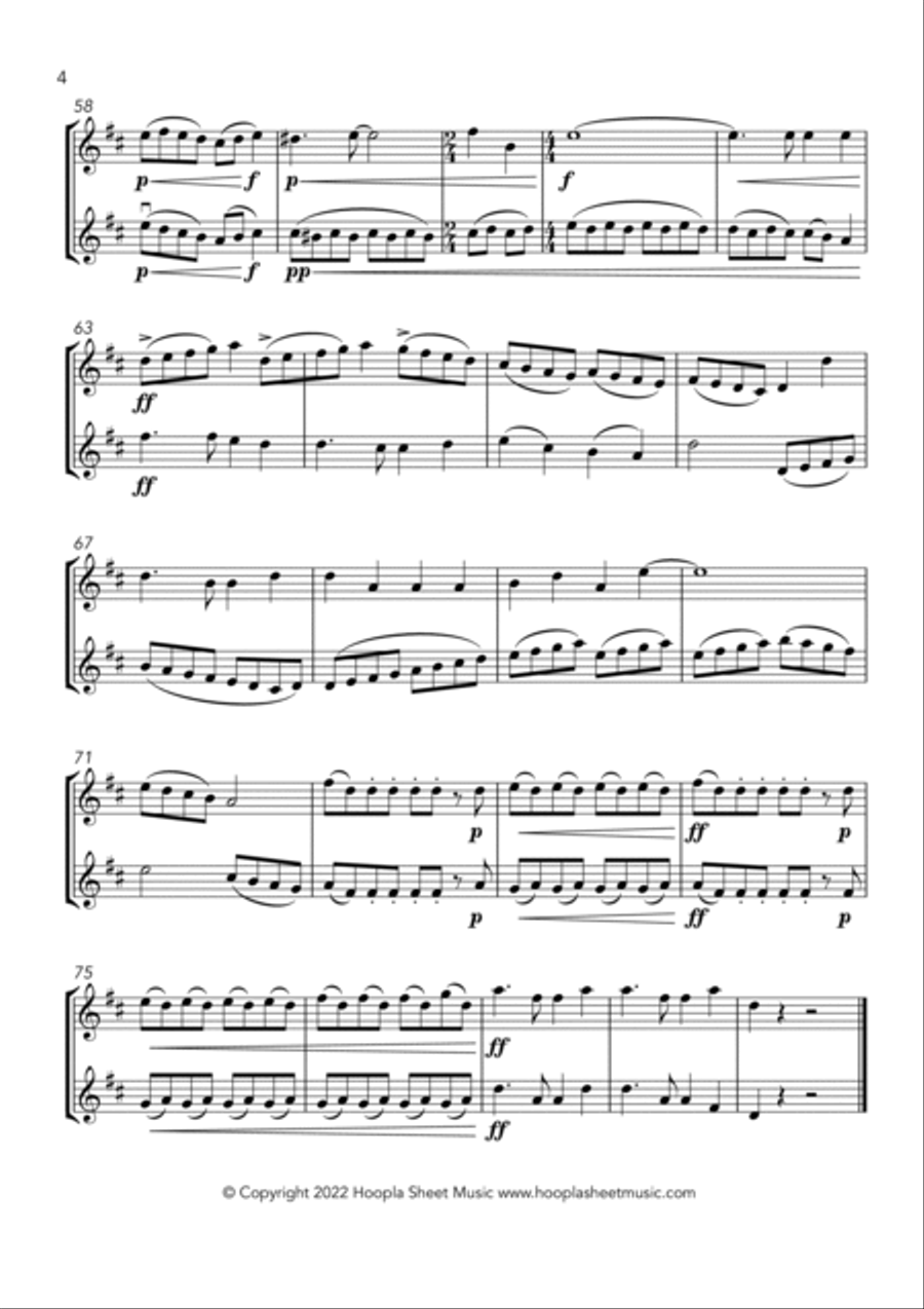 America the Beautiful (Fantasy) String Duet scores gallery preview page 4
