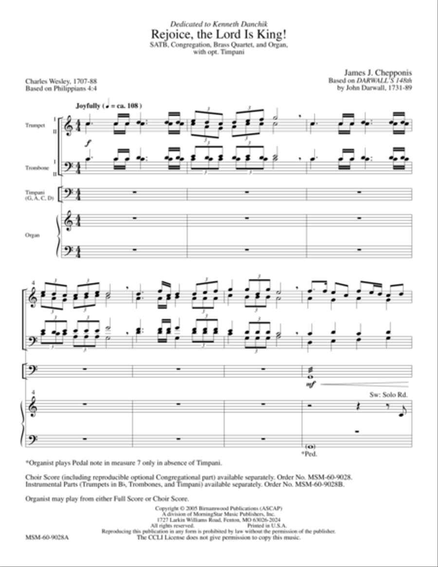 Rejoice, the Lord is King! Choir scores gallery preview page 1