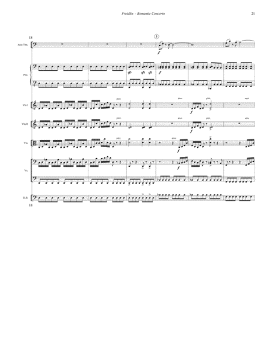 Romantic Concerto for Trombone and Orchestra Piano Accompaniment scores gallery preview page 7