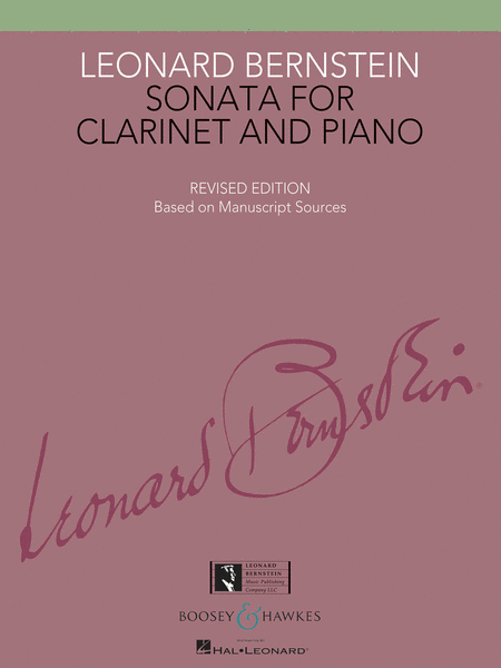 Sonata for Clarinet and Piano by Leonard Bernstein Clarinet Solo - Sheet Music