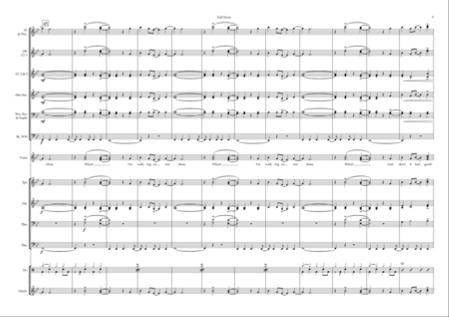 Walking On Sunshine Concert Band scores gallery preview page 5