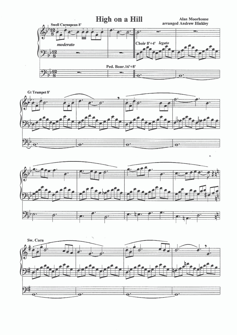 High on a Hill Organ Solo scores gallery preview page 1