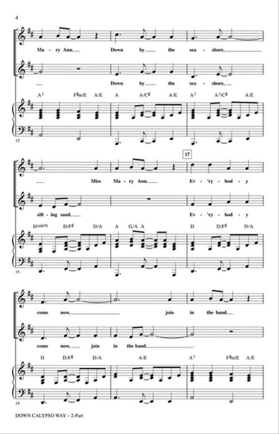 Down Calypso Way 2-Part scores gallery preview page 3