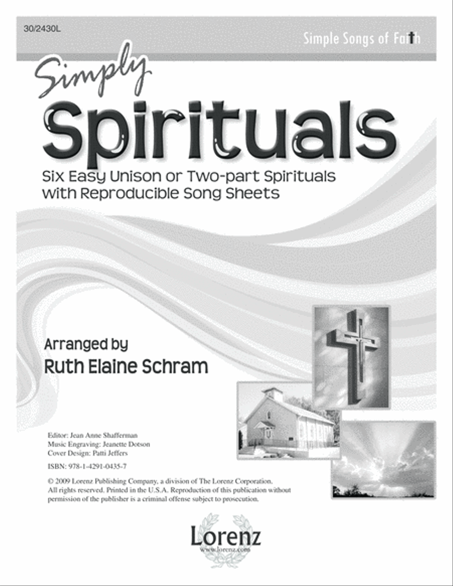 Simply Spirituals Unison Choir scores gallery preview page 2