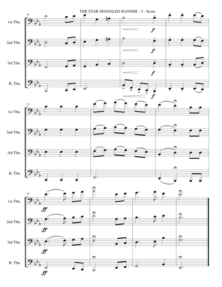 The Star-Spangled Banner (National Anthem) - Trombone Quartet image number null