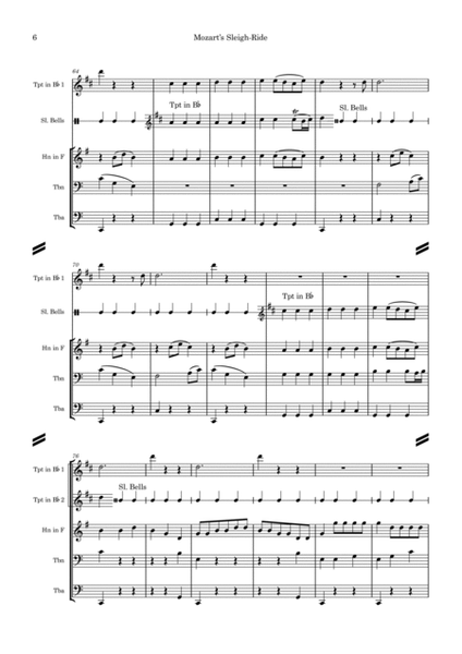 Mozart's Sleigh Ride (Brass Quintet)