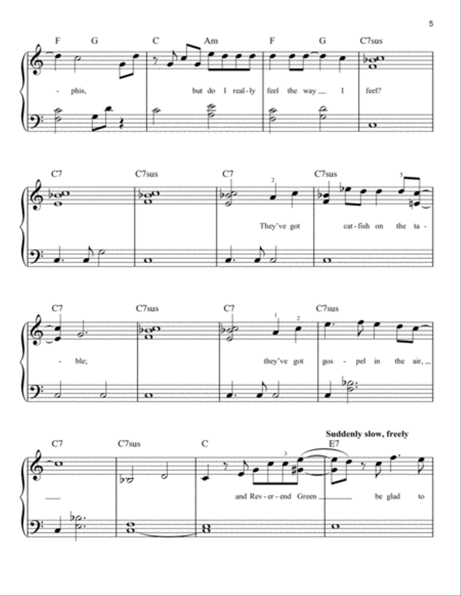Walking In Memphis Walking In Memphis Easy Piano scores gallery preview page 5