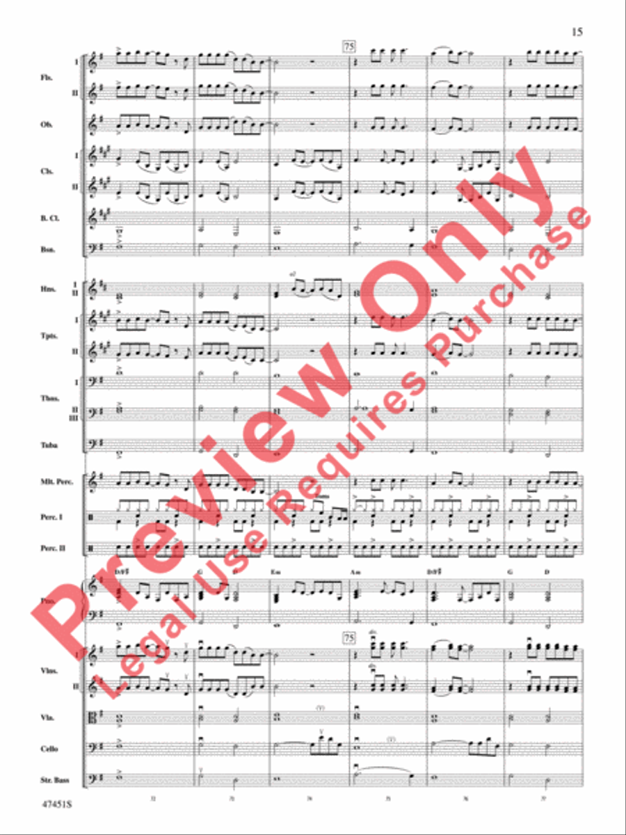 Shallow (from A Star Is Born) Full Orchestra scores gallery preview page 16