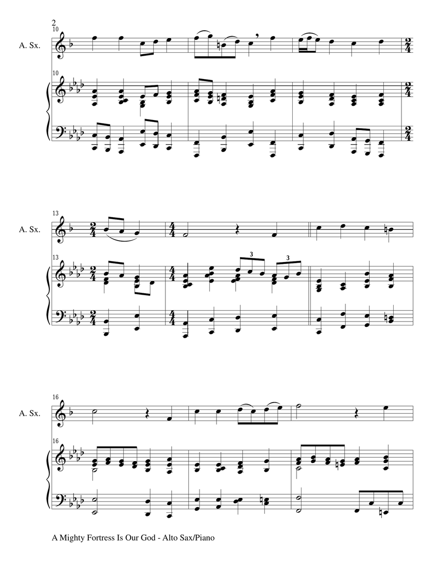 MAJESTIC HYMNS, SET II (Duets for Alto Sax & Piano) Woodwind Duet scores gallery preview page 4