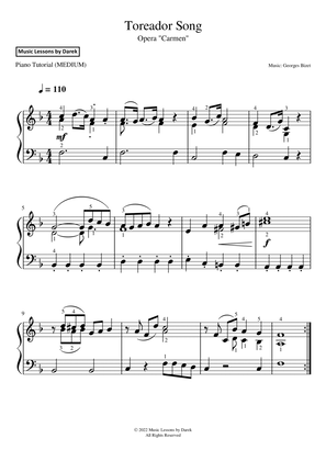 Toreador Song / March of the Toreadors (MEDIUM PIANO) Opera "Carmen" [Georges Bizet]
