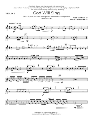 Book cover for God Will Sing - Violin 1