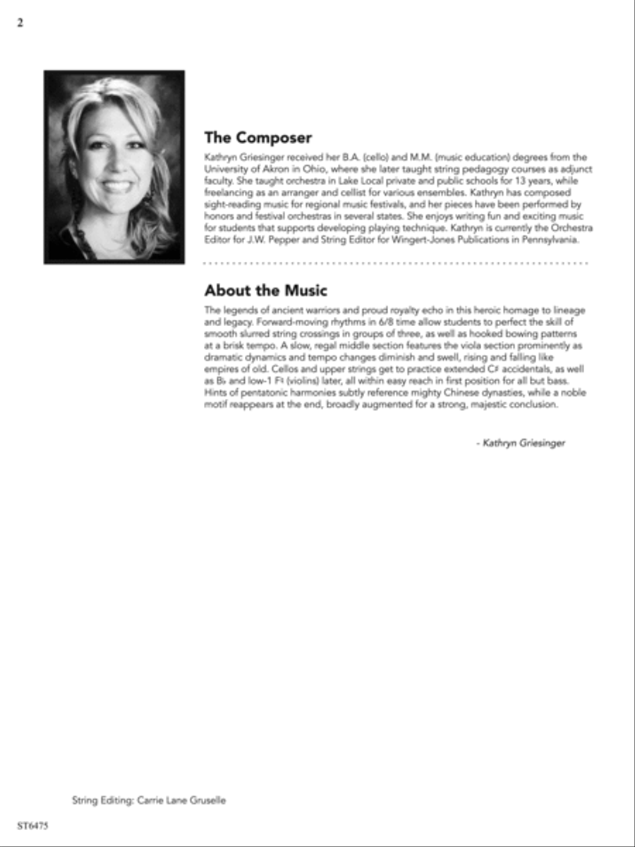 Dynasty: Score String Orchestra scores gallery preview page 2
