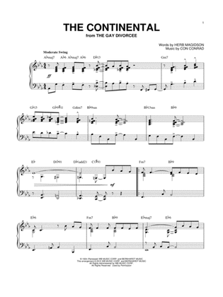 Book cover for The Continental [Jazz version] (arr. Brent Edstrom)
