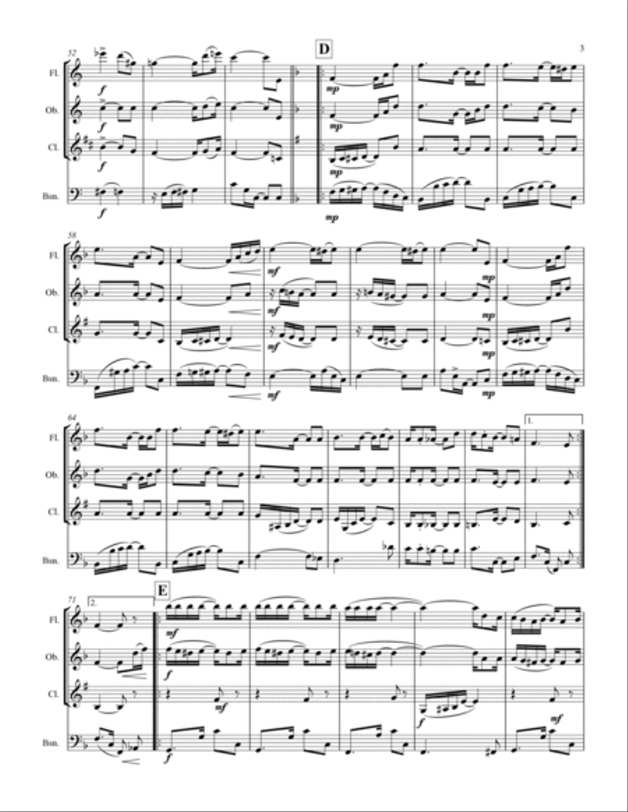 Joplin - “Solace” - A Mexican Serenade (for Woodwind Quartet) Joplin - “Solace” - A Mexican Serenade (for Woodwind Quartet) Woodwind Quartet scores gallery preview page 4