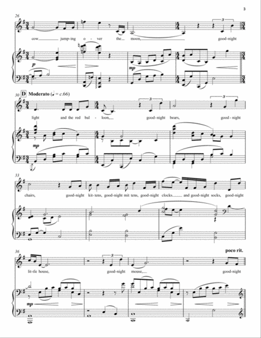 Goodnight Moon Soprano Voice scores gallery preview page 3